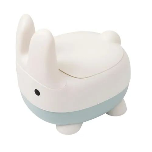 THERMOBABY – Unterhaltsames Töpfchen HASE – Babytöpfchen – Kindertoilette – Tierisches Töpfchen mit Hasenohren – Übungstöpfchen Tier Design – ab 18 Monate