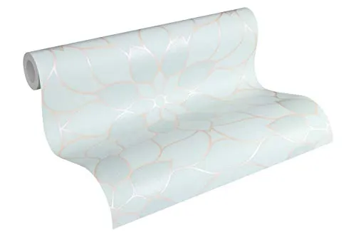 Livingwalls Vliestapete mit Glitter Neue Bude 2.0 Tapete floral 10,05 m x 0,53 m grün Made in Germany 361714 3617-14