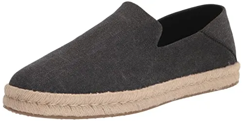 TOMS SANTIAGO Espadrille Black 42 EU - Herren-Slipper in Schwarz, ideal für lässige Outfits, aus hochwertigem Textil mit rundem Schnitt für optimalen Komfort.