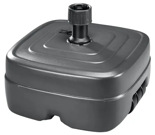 Schneider PE-Schirmständer 856-15, anthrazit - Schirmständer aus Kunststoff für Schirmstöcke mit 38 - 50 mm Ø, bis 45 ltr. füllbar mit Sand oder Wasser, mobil durch integrierte Rolle.