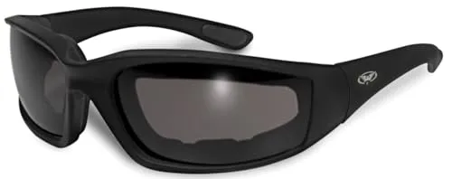 Modeka Kickback Sonnenbrille, schwarz-grau für Männer - Sportbrille mit winddichtem Design, weichen Polstern und Antibeschlagbeschichtung - perfekt für Motorradfahrer.