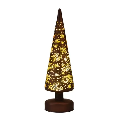Coen Bakker LED Dekobeleuchtung Stimmungsbeleuchtung für Innen Bäumchen verschiedene Designs 3AA, Farbe:Braun Ornamente