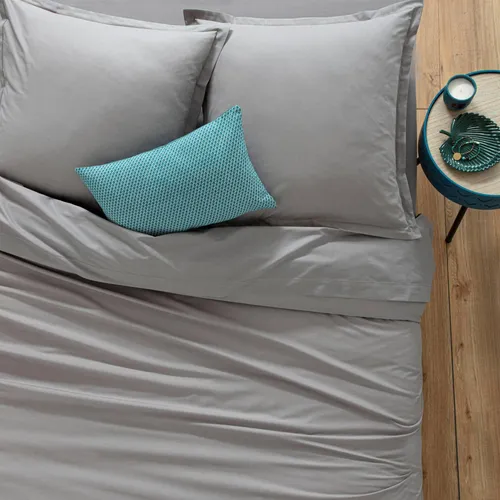 Atmosphera Bettdeckenbezug aus Baumwolle - grau 140x200 cm - Bettwäsche aus 100% Baumwolle, langlebig und pflegeleicht. Ideal für Schlafzimmer, Jugendzimmer oder Gästezimmer, sorgt für Komfort und ein modernes Ambiente.