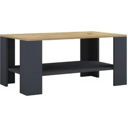 VCM Couchtisch Dalus 918842, rechteckig, anthrazit - Beistelltisch fürs Wohnzimmer mit modernem Design und viel Stauraum. Pflegeleichte MDF-Spanplatte in honig-eiche und anthrazit, ideal für stilvolle Wohnräume.