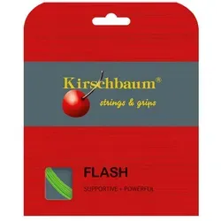 Kirschbaum Tennissaite Flash (Haltbarkeit+Power) lime 12m Set