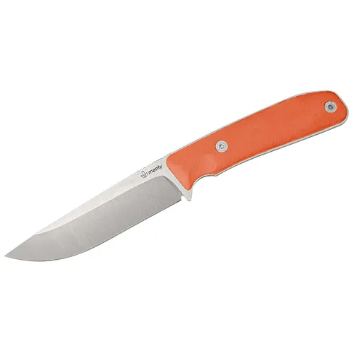 Manly Survival Knife Blaze RWL 34 G10 Orange - Robust und Vielseitig - Taschenmesser mit stabiler Vollerlkonstruktion aus RWL 34 und griffigem orangefarbenem G10. Ideal für Jagd und Outdoor, inklusive Kydexscheide mit Gürteladapter für optimale Mobilität.