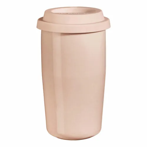 ASA Selection cup & go Thermobecher rose, Trinkbecher, Porzellan, Silikon 350 ml