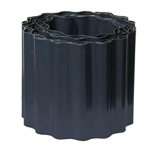 bellissa Rasenkantenband Welle - 20 cm hoch, verzinkter Stahl, flexibel & witterungsbeständig - 500 cm x 0,75 cm - BIEGSAM & ROBUST: Dieses verzinkte Rasenkantenband bietet eine langlebige, wetterfeste Lösung zur kreativen Gartengestaltung. Perfekt für individuelle Rasen- und Beetabgrenzungen.