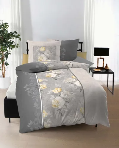 Kaeppel Tabea 179 Bettwäsche Set 135 x 200 cm in grau von Kaeppel