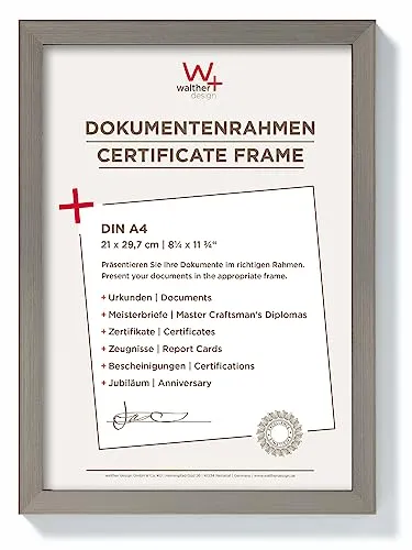 walther design Bilderrahmen Stahl 21 x 29,7 cm (DIN A4) Construction Designrahmen JK130D
