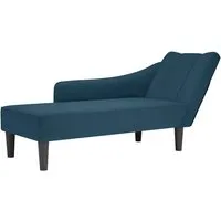 vidaXL Chaiselongue mit Rechter Armlehne in Blau Samt - Gartenmöbel: Stilvolle Chaiselongue aus weichem Samt für maximalen Komfort und Unterstützung, ideal für dein Zuhause oder Büro.
