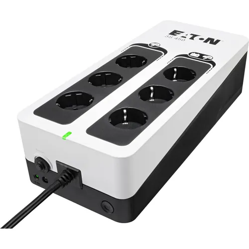 EATON USV 3S 450 DIN - 450 VA, 6 Schuko-Ausgänge mit Überspannungsschutz, ideal für Hochleistungs-PCs und kleine Büros