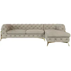 S-Style Möbel Ecksofa Ashley mit Ottomane von S-Style Möbel