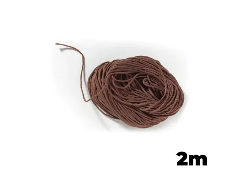 OcCre Modellbausatz Baumwollfaden braun 1,5 mm x 2 m, (Bastelbedarf, 1-tlg., Schiffsbausatzzubehör), Made in Europe