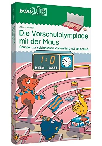 miniLÜK. Die Vorschulolympiade mit der Maus (Doppelband) - Schulbücher & Lernhilfen, fördert spielerisch die kognitiven Kompetenzen von Kindern ab 4 Jahren mit abwechslungsreichen Übungen zur Schulvorbereitung.