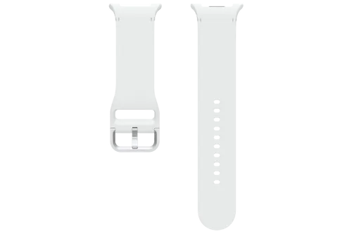 Samsung Sport Band M/L für Watch8 Classic - Weiß - Smartwatch Zubehör: Widerstandsfähiges Nitrilkautschuk-Armband für perfekten Sitz und präzise Fitnessdaten. Mit Schnellverschluss für einfachen Wechsel und ideal für schweißtreibende Workouts.