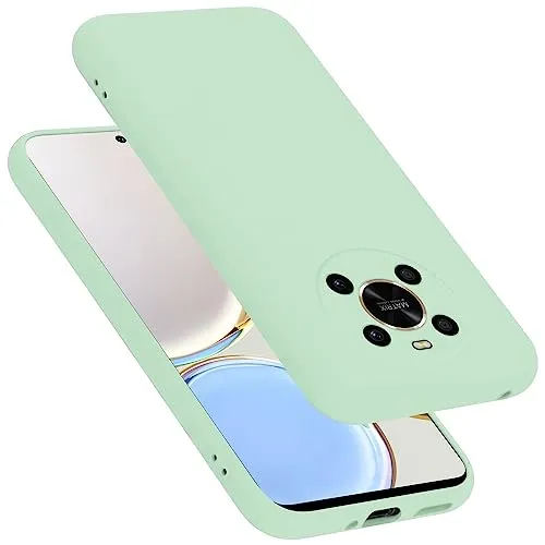 Cadorabo Hülle kompatibel mit Honor Magic 4 LITE Hülle Silikon Handyhülle für Magic 4 LITE Case aus flüssigem Silikon- Kratzfeste und stoßfeste dünne TPU Schutzhülle - Liquid HELL GRÜN