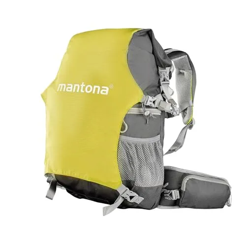 Mantona Kamerarucksack elementsPro 30 V2 grün - Kamerataschen mit vielseitigem Design, ideal für Outdoor-Fotografie und Wandertouren. Der ElementsPro 30 bietet Platz für DSLR-Ausrüstung und persönlichen Bedarf, inklusive schneller Zugriff auf die Kamera.