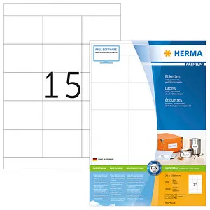 HERMA Etiketten 4618 - 70 x 50,8 mm, 200 Blatt - Universal-Etiketten für vielfältige Anwendungen, ideal für den Bürobedarf oder zum Beschriften von Ordnern und Produkten.