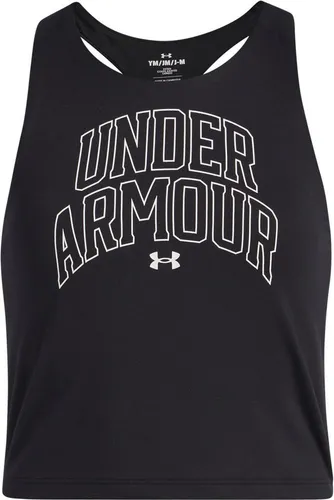 Under Armour Motion Branded Tank Schwarz Weiß M - Sportliches Tanktop für Golf und Freizeit, atmungsaktiv und bequem für optimale Bewegungsfreiheit auf dem Platz.