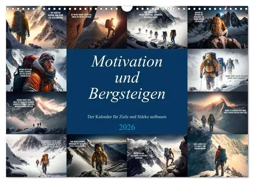 Dirk Meutzner | Motivation und Bergsteigen 2026 - Wandkalender im DIN A3 Querformat, ideal zur Inspiration für Bergsteiger und Outdoor-Enthusiasten.