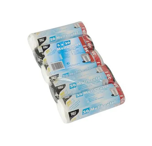 PAPSTAR Müllbeutel 100 Müllbeutel, HDPE 30 l 60 cm x 50 cm farbig sortiert