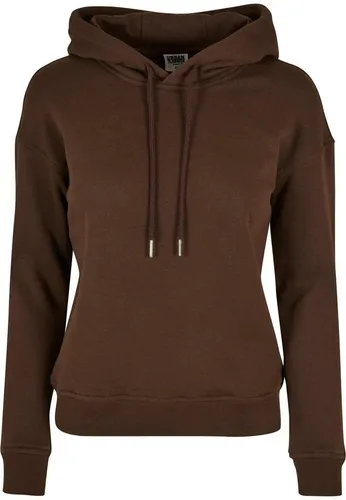 Urban Classics Damen Ladies Organic Hoody Brown, XS - Kapuzenpullover für Damen, aus nachhaltiger Bio-Baumwolle, mit bequemer Kängurutasche und verstellbaren Kordelzügen für optimalen Tragekomfort.