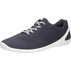 ECCO Herren Halbschuhe Biom Lite Dunkelblau 46 - Herren-Schnürhalbschuhe mit Biom Natural Motion-Technologie für optimalen Komfort und Schutz, aus langlebigem Nubukleder und mit atmungsaktivem Innenfutter.