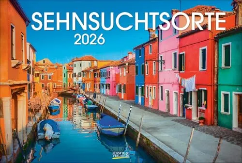 Sehnsuchtsorte 2026 - Wandkalender - Belletristik Kalender mit stimmungsvollen Fotografien berühmter Orte, hervorragende Druckqualität und vielseitige Einsatzmöglichkeiten für jedes Zuhause.