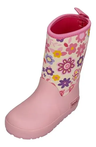 KOEL Barefoot Gummistiefel NEOPREN WELLIE fuchsia flowers, Größe:28 EU