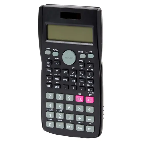 Taschenrechner Wissenschaftlich 249 Funktionen 2-Zeilen Solar Akku Schwarz NEU