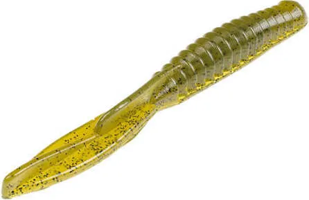 Strike King KVD Dropshot Half Shell Gummifisch 9cm Green Pumpkin