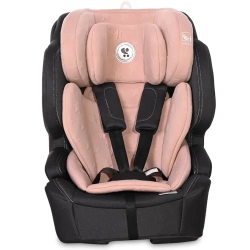 Lorelli Auto Kindersitz Andromeda mit Isofix i-Size, Mitwachsender Autositz für Kinder von 76-150 cm, Babysitz, Autokindersitz, Einstellbare Kopfstütze, 5-Punkt-Sicherheitsgurt, rosa