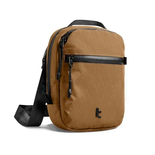 tomtoc X-Pac Umhängetasche für Damen & Herren – RFID-Schutz, Diebstahlsichere Sling Crossbody Bag, Sicherheits-Reißverschluss, Für Reise & Alltag, Mehrere Fächer für 4-6 Pässe, Smartphone, Pocket 3