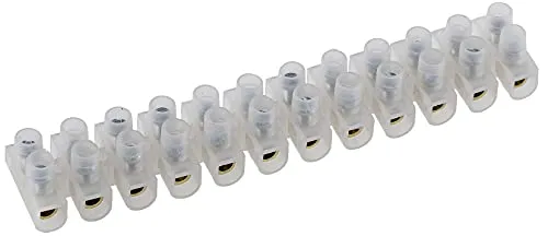Lüsterklemmen Kabelverbinder Steckklemmen 1,5 bis 2,5mm², 12 Stück, Messingeinsatz, Transparent