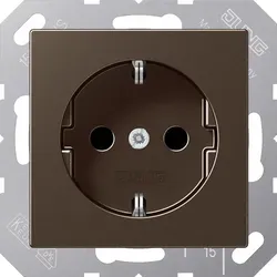 Jung A1520MO Schutzkontakt-Steckdose, 16 A 250 V ~, Duroplast lackiert, Serie A, mokka