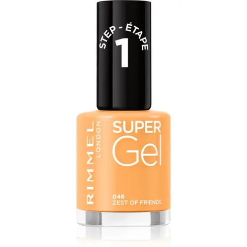 Rimmel Super Gel Gel-Lack für Fingernägel - keine UV/LED Lampe erforderlich Farbton 046 Zest Of Friends 12 ml