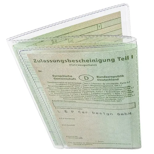 KFZ Schein Hülle Fahrzeugschein Schutzhülle KFZ Hülle Etui 3 teilig transparent