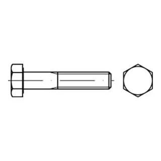 DIN 931/ISO 4014 Sechskant-Schaftschraube M30x120 Stahl 8.8 blank