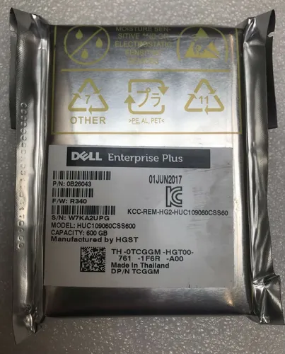Dell Hitachi HDD 600GB SAS 6Gbps 10KRPM 2.5in HUC109060CSS600 TCGGM