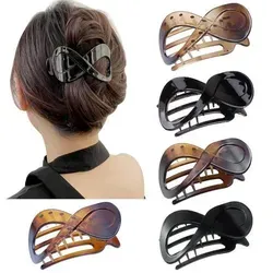 Pcs Vintage Haarspangen Groß Schwarz Haarklammern für Frauen - Stylische 5er Set Haarklammern im geometrischen Design, ideal für dickes Haar. Robustes Acrylmaterial sorgt für Langlebigkeit. Perfekt für jedes Outfit und jeden Anlass.