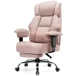 GTPLAYER Gaming Stuhl - Ergonomischer Bürostuhl mit Fußstütze und verstellbarer Rückenlehne - Rosa - Ergonomischer Gaming Stuhl für maximalen Komfort im Büro oder beim Spielen. Mit breiter Sitzfläche, höhenverstellbaren Armlehnen und integrierter Fußstütze für langanhaltende Entspannung. Modernes Design in strapazierfähigem Stoff.