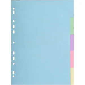 Exacompta Register 1605E Forever, A4, blanko, Karton, 5-teilig, vollfarbig