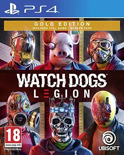 Watch Dogs: Legion Gold Edition für PS4 - Videospiel für PS4 mit Season Pass, der Zugang zu Erweiterungen und einzigartigen Charakteren bietet. Erlebe ein dynamisches London und rekrutiere jeden Bewohner für deine Widerstandsbewegung!
