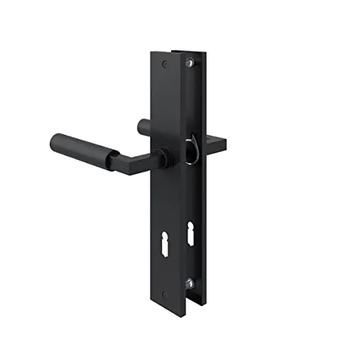 MS Beschläge Baustil Türdrücker Schwarz matt in schwarz von MS Beschläge