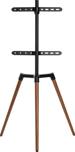 myWall TV-Ständer HT20L, Nussbaum, schwarz – höhenverstellbar & schwenkbar für 42-65 Zoll TVs - TV-Halterungen mit freistehendem Design, ideal für flexible Wohnräume. Genießen Sie eine optimale Sicht dank 140° Schwenkfunktion und einem eleganten Nussbaum-Finish.