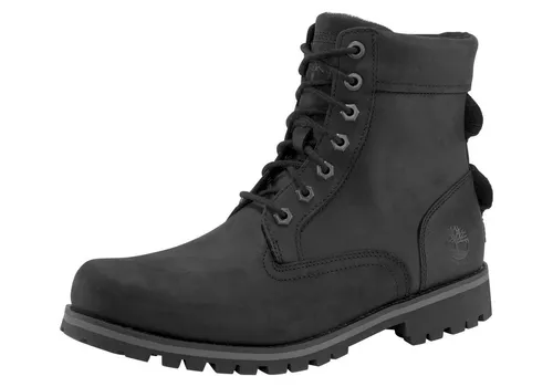 Timberland Rugged WP II 6in PT Bt Schnürboots - Wasserdichte Winterstiefel in Schwarz (Größe 43,5) mit robustem Nubukleder und sportlichem Design, ideal für Outdoor-Abenteuer in der kalten Jahreszeit.