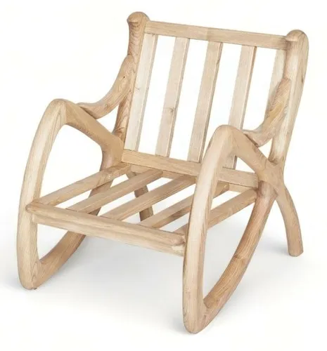 Naturholzstuhl für Garten und Balkon - Klassischer Gartenstuhl aus hochwertigem Holz, ideal für entspannte Stunden im Freien. Mit Arm- und Rückenlehne bietet er hohen Komfort für Erwachsene.