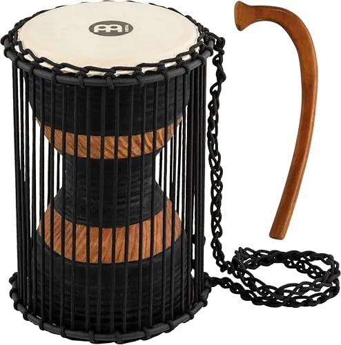 Meinl Percussion ATD-M African Talking Drum - Medium 17,78 cm - Sprechtrommeln aus handgearbeitetem Mahagoniholz mit Ziegenfell, ideal für authentische afrikanische Klänge und kreative Musikprojekte.