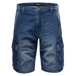 REPUBLIX Cargoshorts JAXON Herren Bermuda Jeans Short Hose Regular Fit blau W32